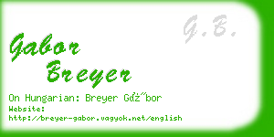 gabor breyer business card